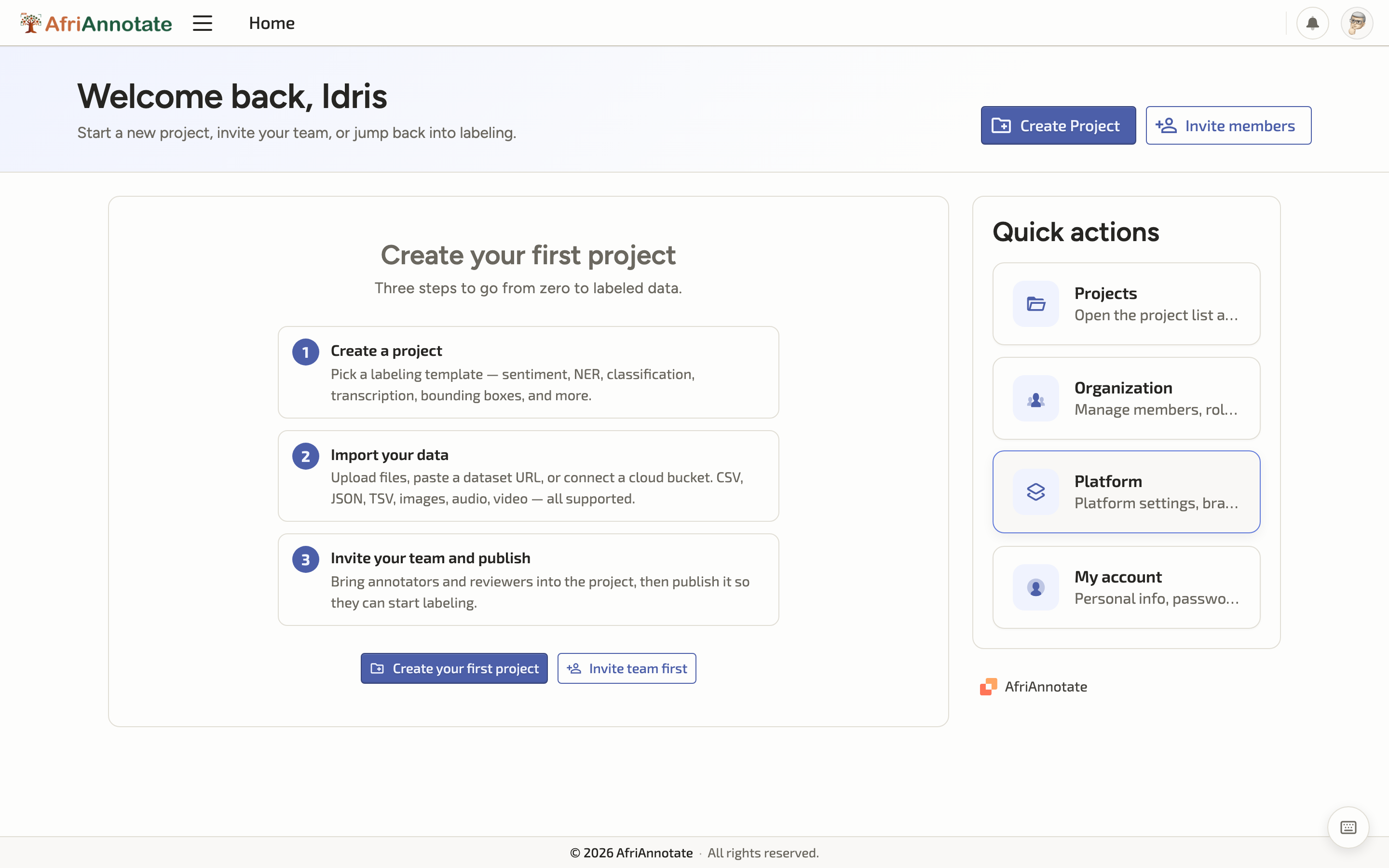 AfriAnnotate running live